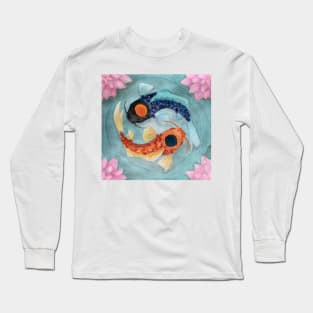 Koi fish yin yang Long Sleeve T-Shirt